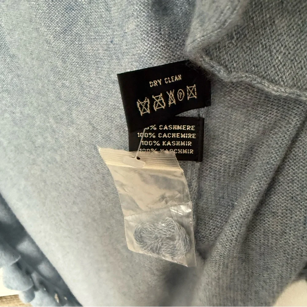 Ralph Lauren Black Label 100% Cashmere Ruffle Duster Long Cardigan Size Large - Picture 5 of 7